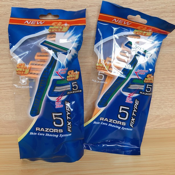 dao cạo râu Razors 1 Bịch 5 Cái 2 lưỡi ( 1 bịch 5 cây cạo )