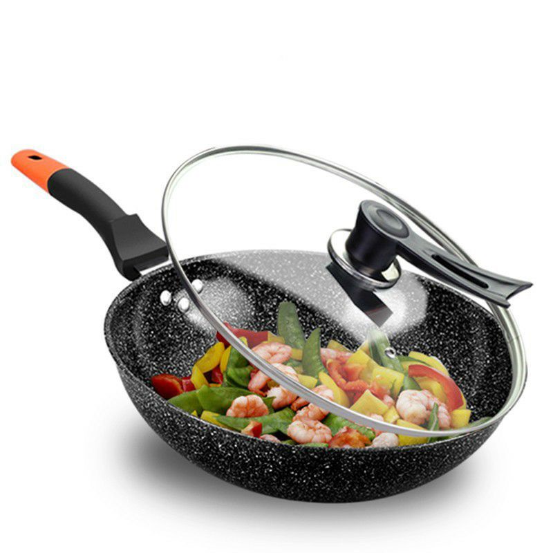 Chảo chống dính sâu lòng đá Coopia Hàn Quốc siêu bền size 32cm có vung kính