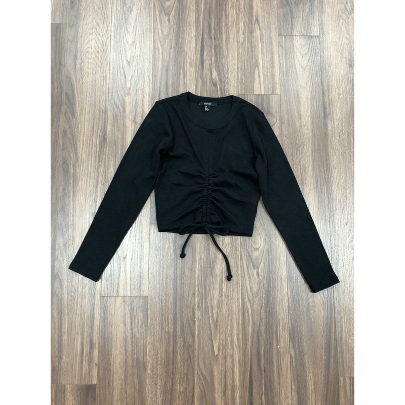 Áo croptop tay dài dây rút