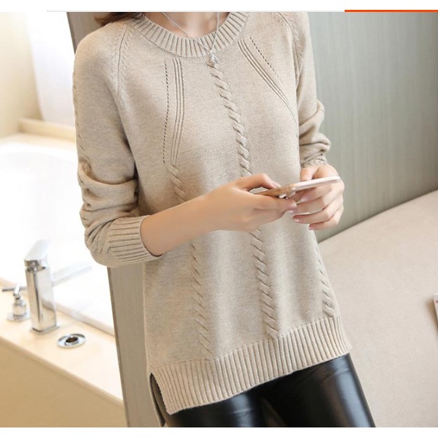 Áo len dài tay, vân thừng (ảnh thật ở cuối)