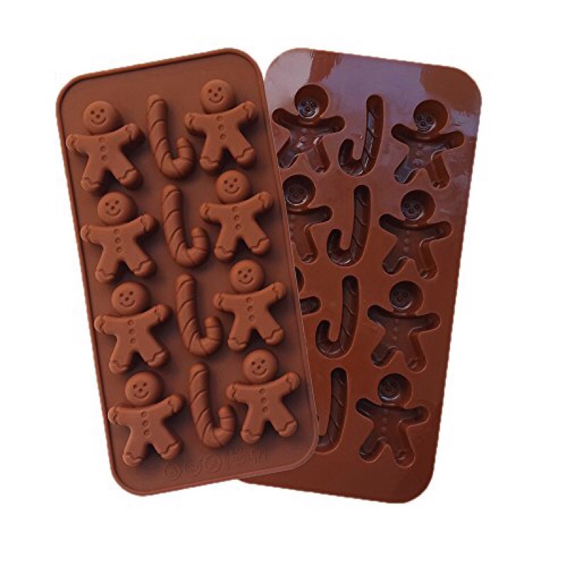 Khuôn làm resin/ nến handmade hình Bánh Gừng Gingerbread Giáng Sinh