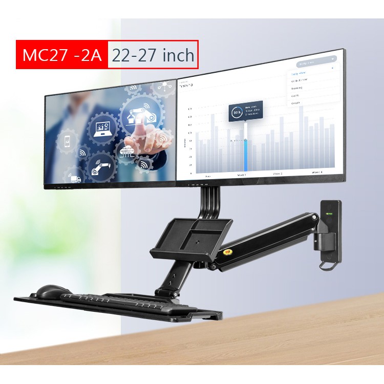 Giá Treo 2 Màn Hình Gắn Tường North Bayou MC27 (22-27inch) | BigBuy360 - bigbuy360.vn