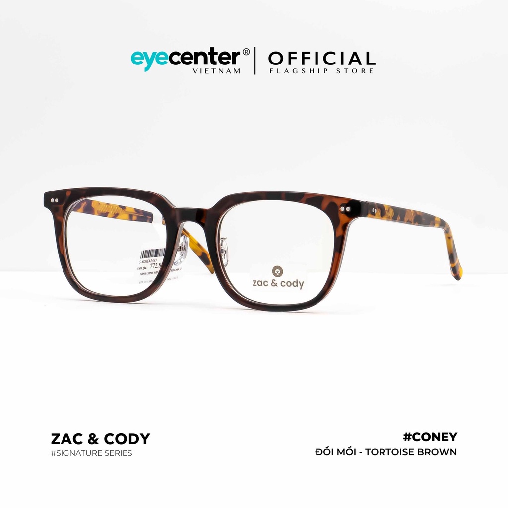 Gọng kính cận nam nữ CONEY chính hãng ZAC &amp; CODY A28-S lõi thép chống gãy nhập khẩu by Eye Center Vietnam