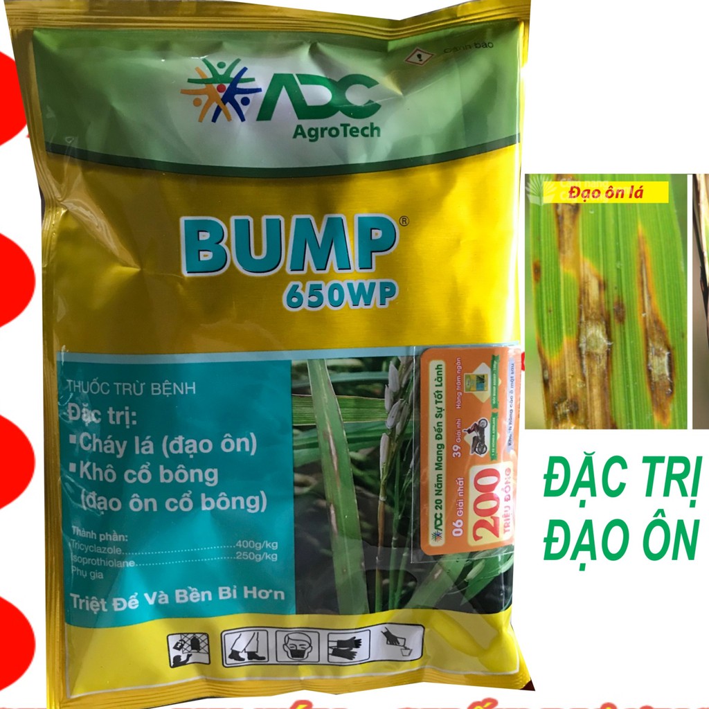 Thuốc Trừ Đạo Ôn Lá Đạo Ôn Cổ Bông Lúa BUMP 650WP gói 100gr