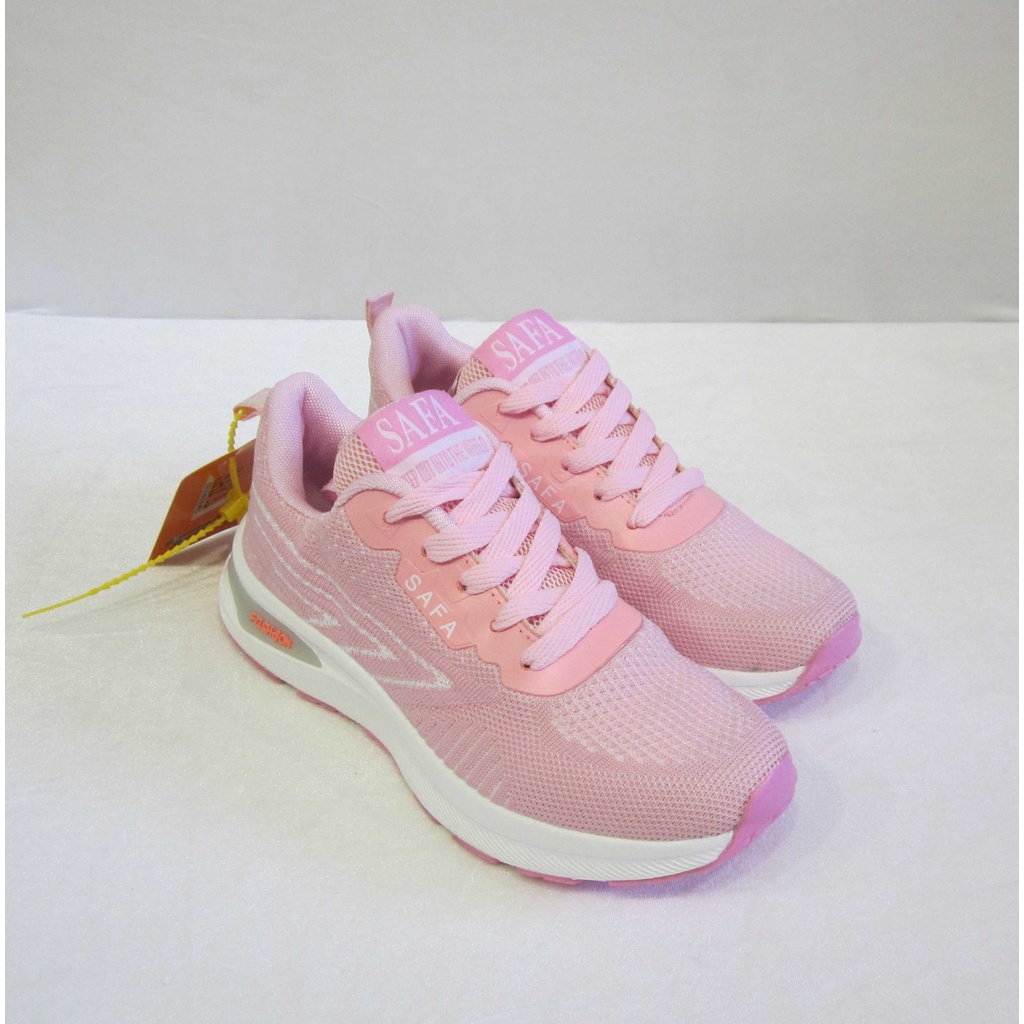 Giày Safa Thể Thao Sneakers Nữ Màu Hồng Đế Phylon Vải Dệt Siêu Nhẹ, Êm Chân Mã ATS006  Full Size Nữ 36-40
