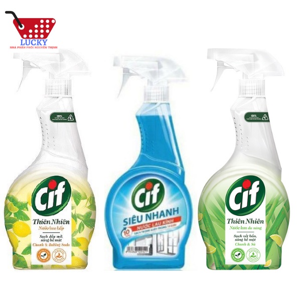 Nước lau bếp, xịt kính đa năng Cif 520ml
