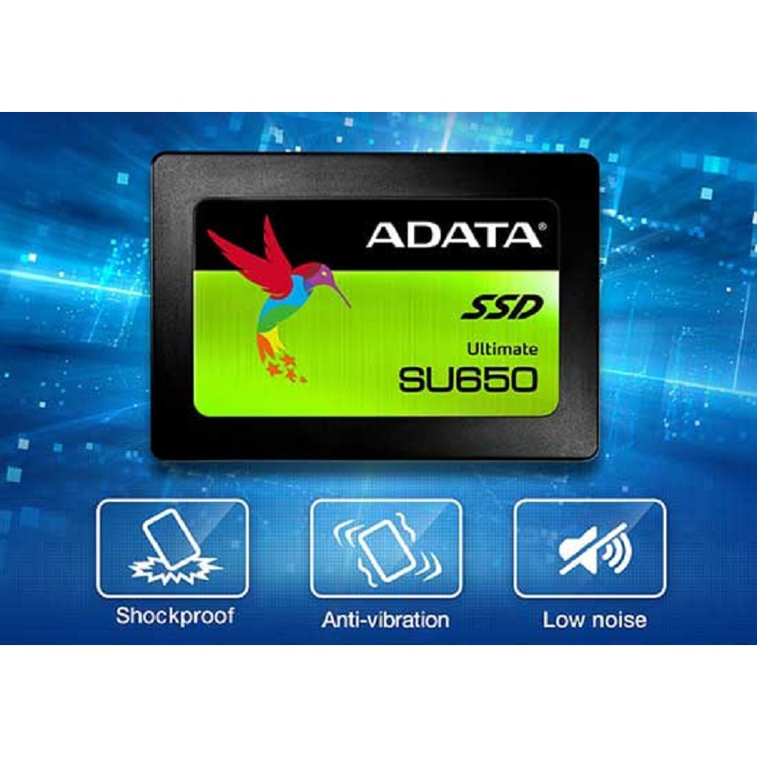 Ổ cứng SSD Adata SU650 120GB 2.5 inch SATA3 (Đọc 520MB/s - Ghi 450MB/s) - Bảo hành 36 Tháng chính hãng