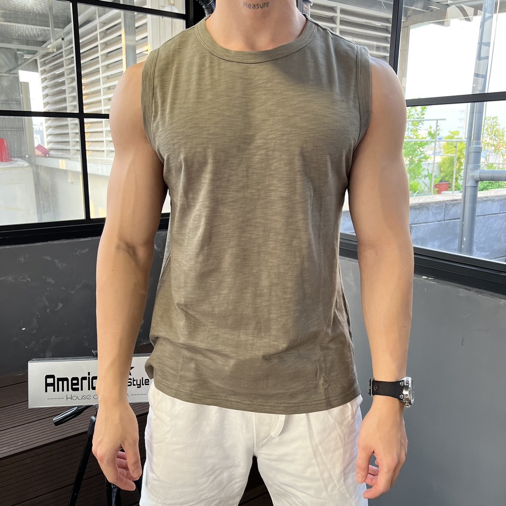 TankTop Áo Ba Lỗ Sát Nách Nam Nữ Vải Cotton 100% Cực Đẹp và Thấm hút, Dùng Mặc Gym Hay Mặc Thường Ngày