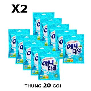 Thùng 20 gói kẹo bạc hà Lotte Anytime 60g