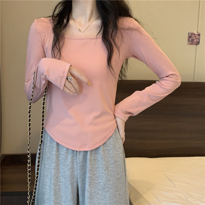 Áo Thun Tay Dài Cổ Chữ U Phong Cách Thời Trang Mới 54298