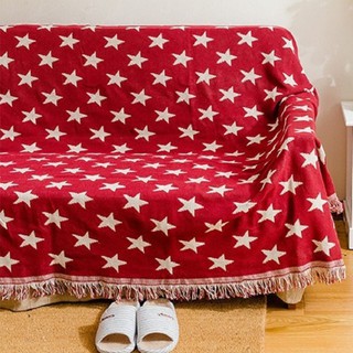 Thảm Vintage Nhập Khẩu Hoạ Tiết Ngôi Sao Đỏ, Thảm Trải Sofa, Thảm Trải Sàn, Thảm Treo Tường