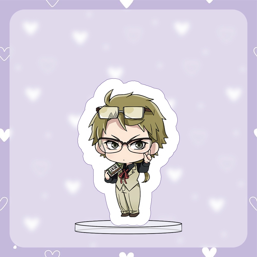 Standee MINI BUNGOU STRAY DOGS VĂN HÀO LƯU LẠC ver Đeo Kính tượng acrylic anime chibi trang trí trưng bày xinh xắn