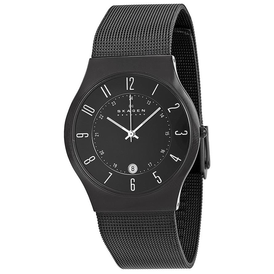 Đồng hồ nam SKAGEN máy PIN 2 màu mặt xanh-đen dây thép BAO SANG- BAO ĐẸP size 38mm