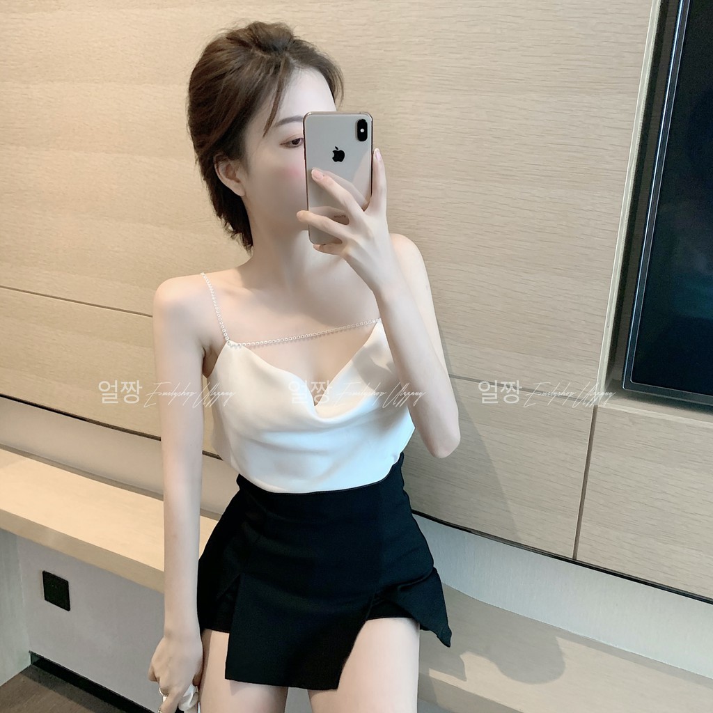 Áo kiểu hai dây nữ Emilyshop ulzzang