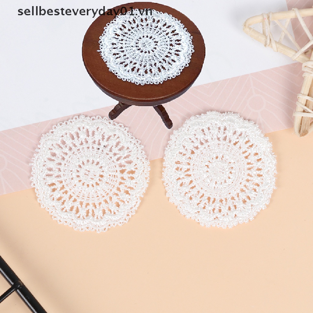 Bộ 2 Miếng Lót Bàn Mini Tỉ Lệ 1: 12 Trang Trí Nhà Búp Bê