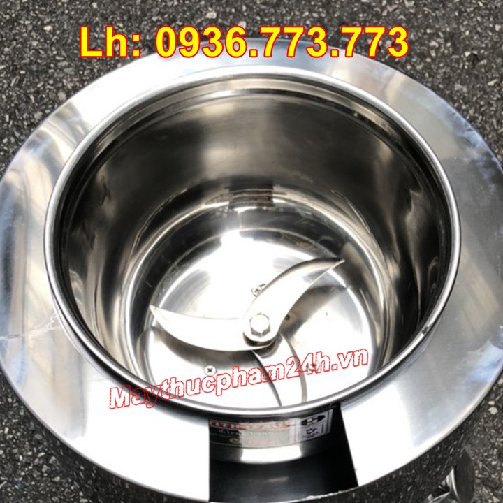 Máy xay thịt làm giò lụa, chả cá có bao đá mô tơ 1,1kw cỡ nỗi 22cm