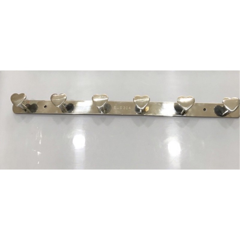 Móc treo quần áo (6-7-8 móc ) Inox304 hình trái tim