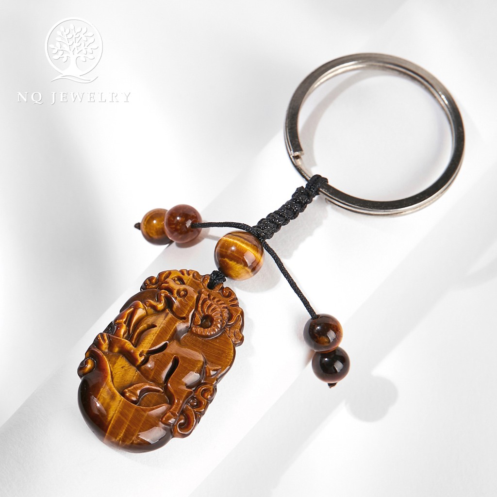 Móc khóa 12 con giáp vàng nâu - NQ Jewelry