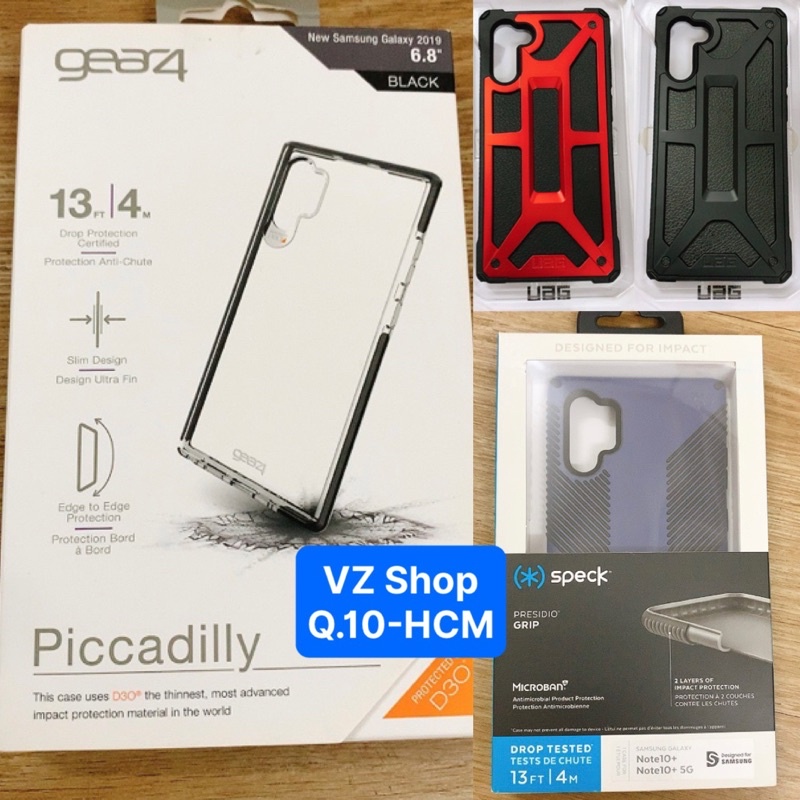 Chính hãng-Clear view cover/Ốp chống sốc UAG/Gear 4/Speck cho Samsung Galaxy Note10/Note10+/Note10 Plus 5G