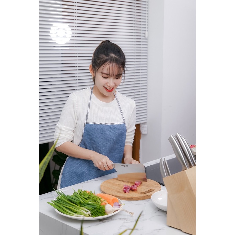 Bộ dao kéo 6 món Xiaomi HuoHou kèm chân đế gỗ