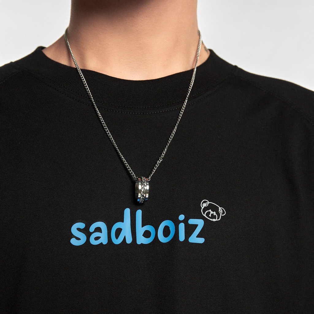 Áo Sadboiz TeddyCry Typo giá rẻ vải cotton dày dặn phom rộng