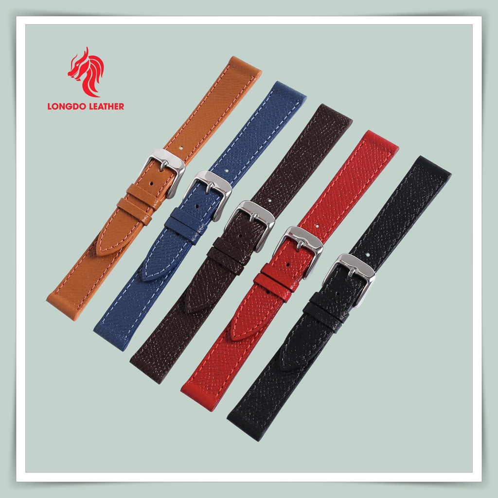 [ĐẲNG CẤP] Dây da bò đồng hồ nữ - Đủ size 12/14/16/18/20/22/24 - Hàng chính hãng Longdo Leather - EPSOM