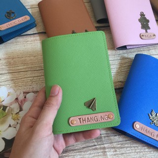 Vỏ bọc hộ chiếu khắc tên