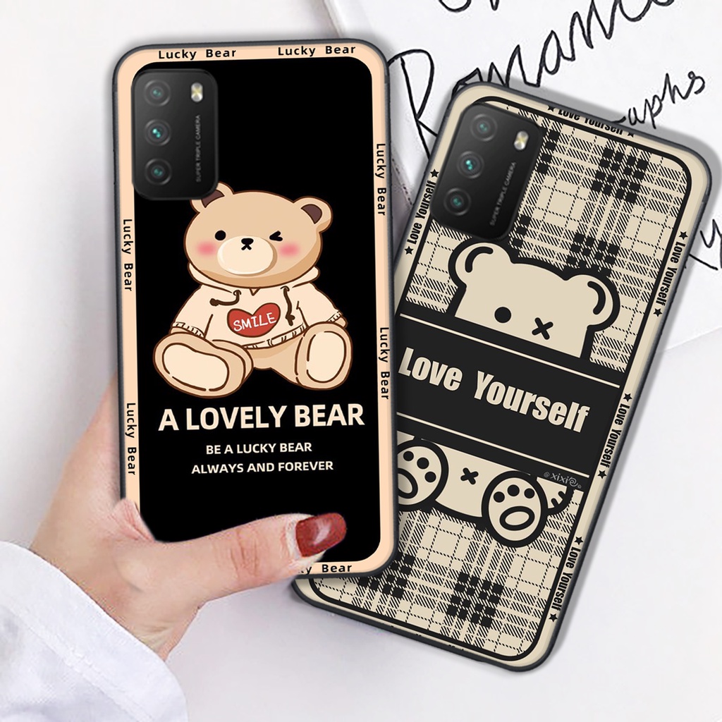 Ốp lưng Xiaomi Redmi 9T / Poco M3 / Poco X3 in hình cute, chú gấu tinh nghịch siêu chất siêu rẻ