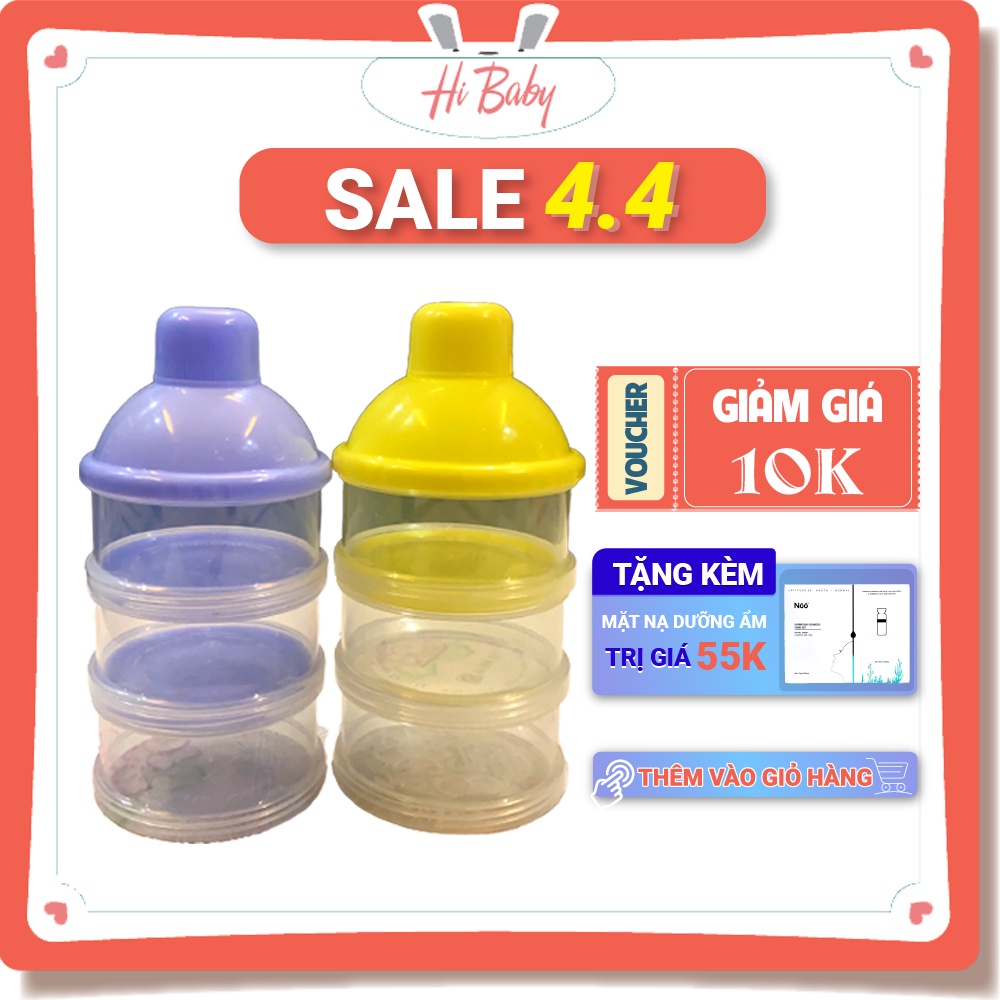 Hộp Chia Sữa, Hộp Đựng Sữa Bột 3 Ngăn