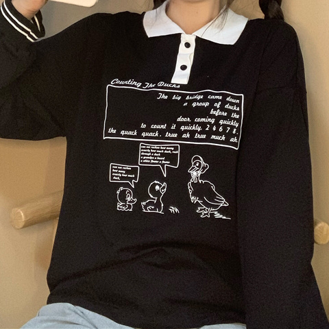 Áo thun dài tay cổ bẻ thời trang Hàn Quốc 2020 dành cho nữ