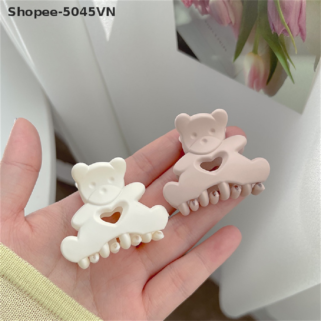 Kẹp Tóc Càng Cua / Rửa Mặt Hình Chú Gấu Kawaii Dễ Thương Cho Nữ