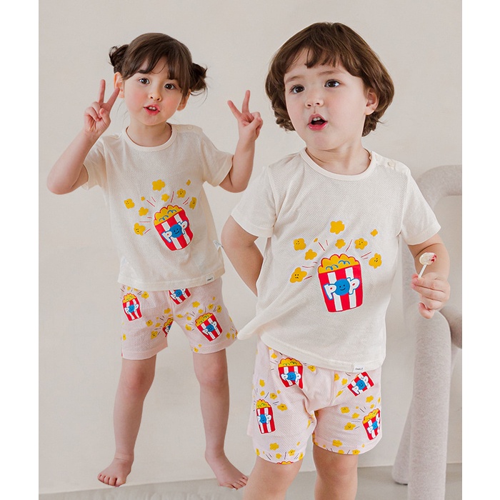 Bộ cộc tay cotton lổ Cordi-i Hàn Quốc