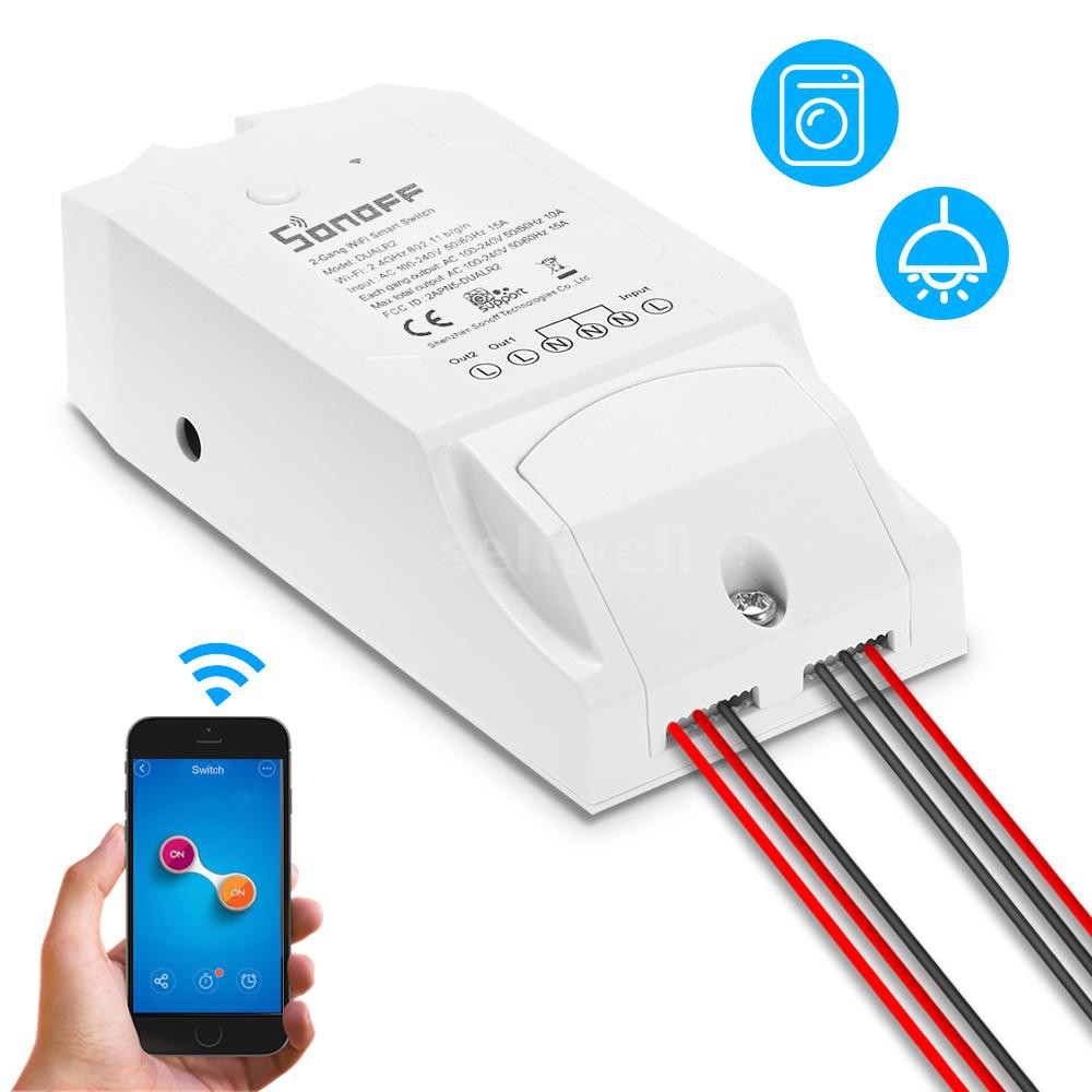 SONOFF Dual ITEAD 2 Channels WIFI Smart Switch Works with Amazon Alexa & for Google Home/Nest Universal Wireless Remote