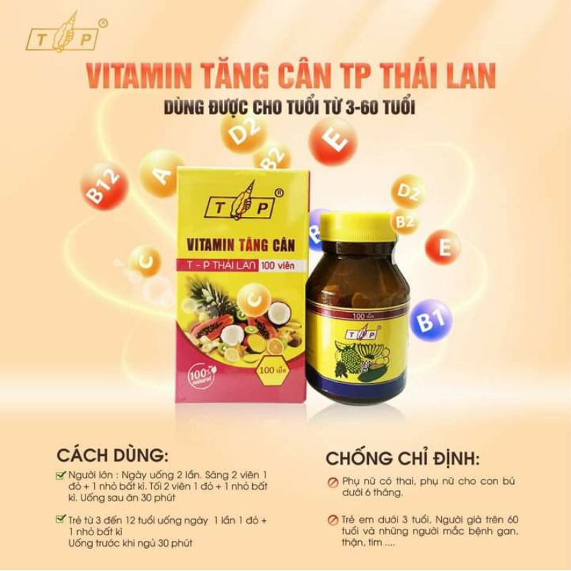 vitamin TP trái cây ..vitamin tăng cân..tăng cân an toàn