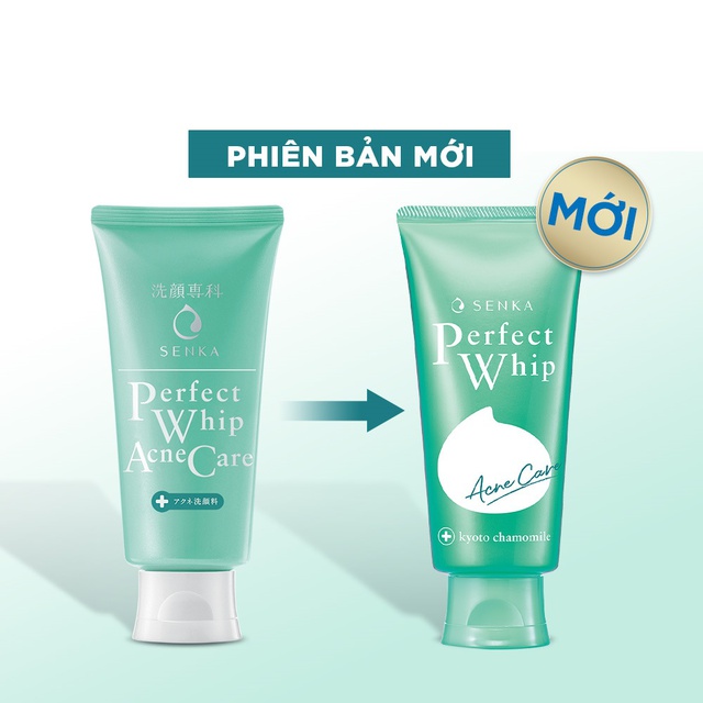 Sữa Rửa Mặt Senka Perfect Whip Acnes Care Dành Cho Da Mụn 100g