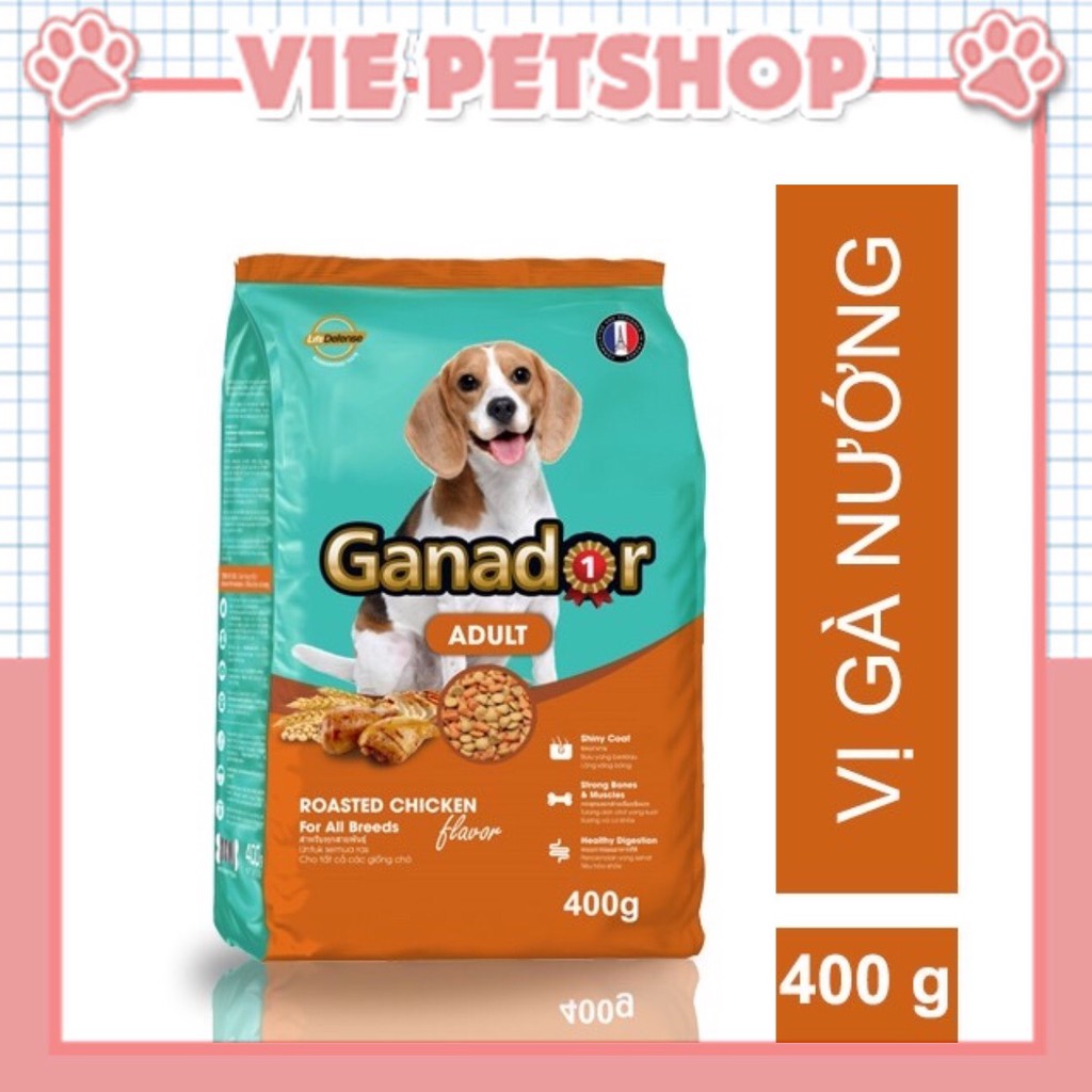 Thức Ăn Hạt cho Chó Trưởng Thành GANADOR Vị Gà Nướng Gói 400gr | Vie PETSHOP