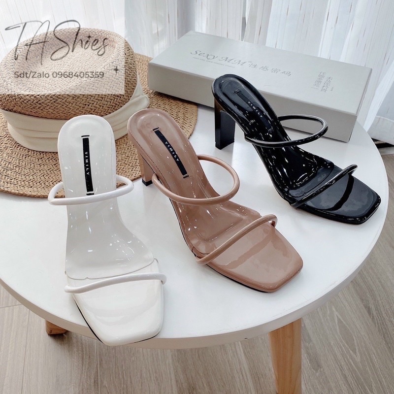 Guốc 2 quai mảnh 7cm Hàn Quốc, đi chơi hay biển cực xinh, tôn dáng phong cách trẻ trung, phối gì cũng hợp cũng sang
