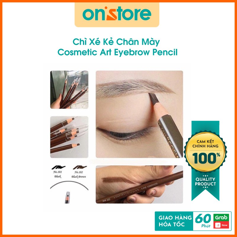 Chì Xé Kẻ Chân Mày Cosmetic Art Eyebrow Pencil Màu Nâu Sáng 2 Tem 1818 No.2, Chì Kẻ Mày Màu Nâu Sáng, Chì Kẻ, Giá Rẻ | BigBuy360 - bigbuy360.vn