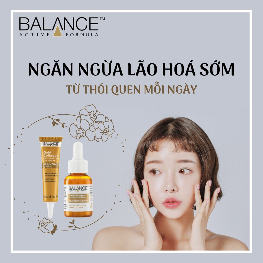 Kem Dưỡng Vùng Mắt Chống Lão Hoá Balance Gold Collagen Rejuvenating Eye 15ml - Skinfa.