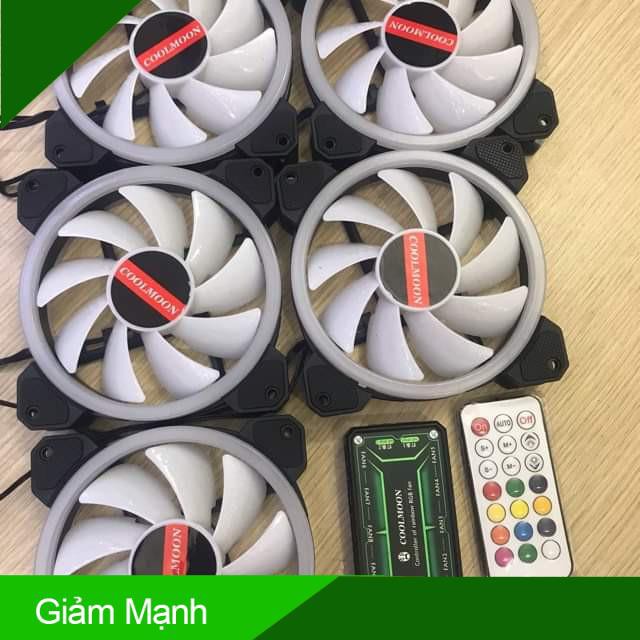 [ Hàng Hot ] Combo 5 Fan Led RGB Coolmoon L8+ Tặng Bộ Hub Kết Nối Nguồn Và Điều Khiển