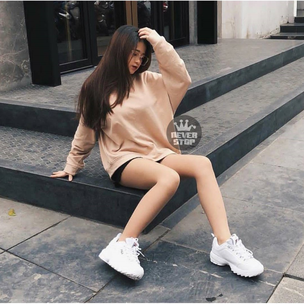 Giày HOT THANH LÝ- Giày nam nữ FILA DISRUPTOR 2 TRẮNG fullsize couple hàng chuẩn đẹp giá tốt | NeverStopShop.com 2020