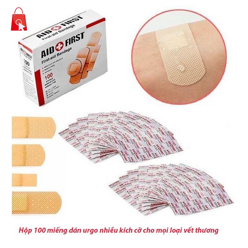 [Hàng mới về] Bộ băng keo cá nhân dán vết thương 4 kích thước khác nhau chống thấm nước tiện lợi