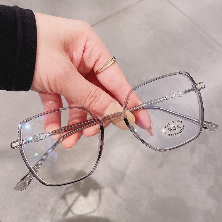 Mắt kính VIENDO gọng vuông tròng đổi màu chống ánh sáng xanh chống tia UV phong cách Hàn Quốc thời trang cho nam nữ