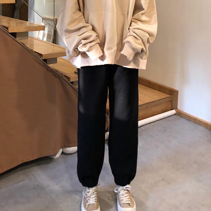 Quần legging lưng cao màu trơn chất liệu co giãn thoải mái