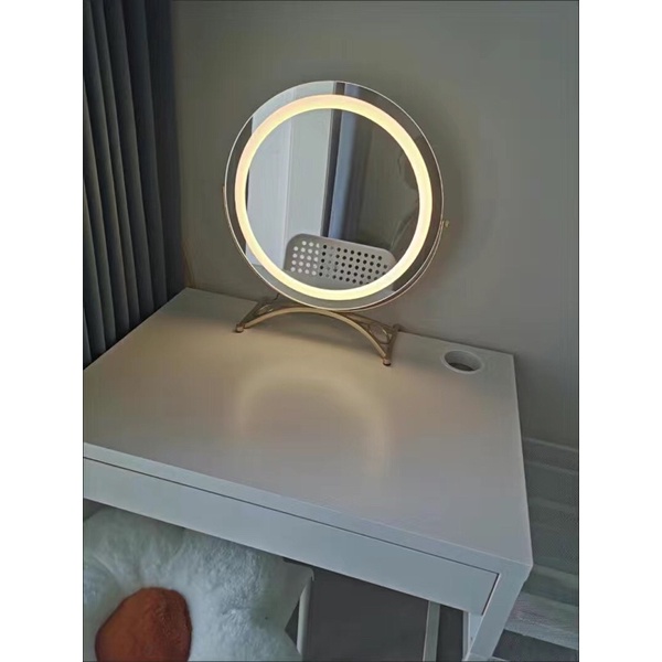 Gương để bàn trang điểm có đèn Led 3 chế độ sáng❤️ hàng nhập khẩu cao cấp, Khung kim loại chắc chắn❤️