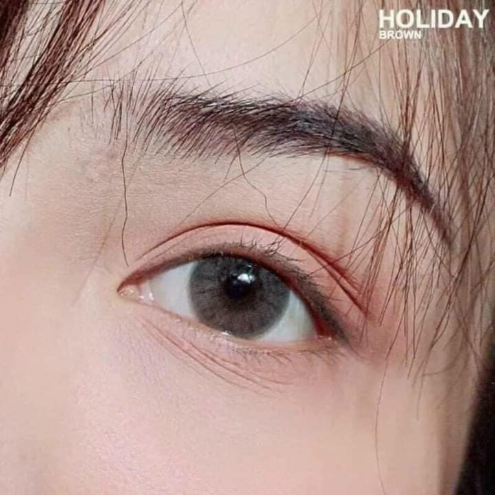 Kính áp tròng Holiday Brown - Lens cận từ 0 - 10 độ