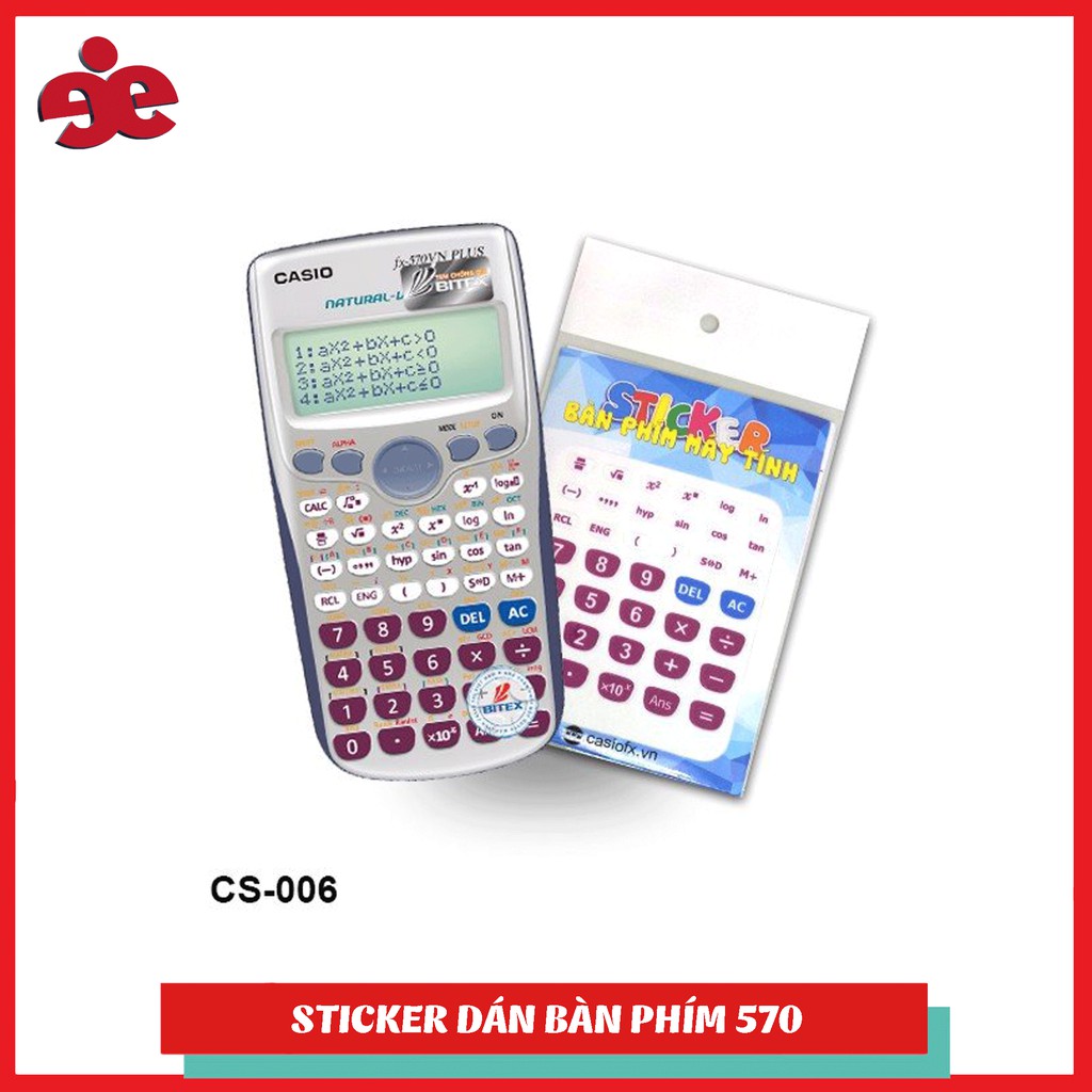 STICKER DÁN PHÍM MÁY TÍNH CASIO FX 570VN PLUS/ 570ES PLUS