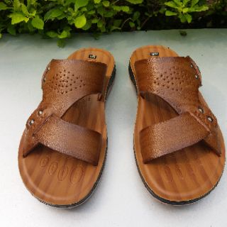 Dép lê nam da bò đế kếp