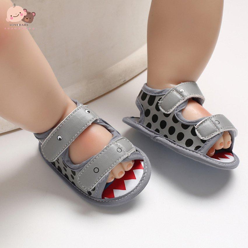 Giày Sandal Đế Mềm Họa Tiết Hoạt Hình Xinh Xắn Dành Cho Bé 0-1 Tuổi