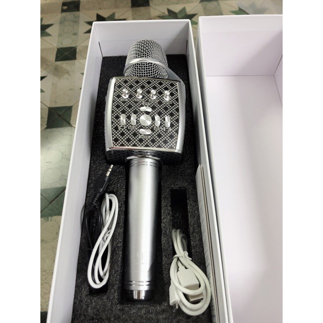 Micro Karaoke Bluetooth YS-95 JVJ Cao Cấp, Micro Livestrem Cầm Tay Thích Hợp Loa Bass - BH 6 tháng